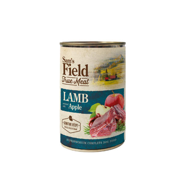 Sam's Field True Meat Lamb Apple Dog Cans